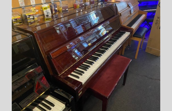 Used Regent Modern Polished Mahogany Upright Piano All Inclusive Package - Image 4